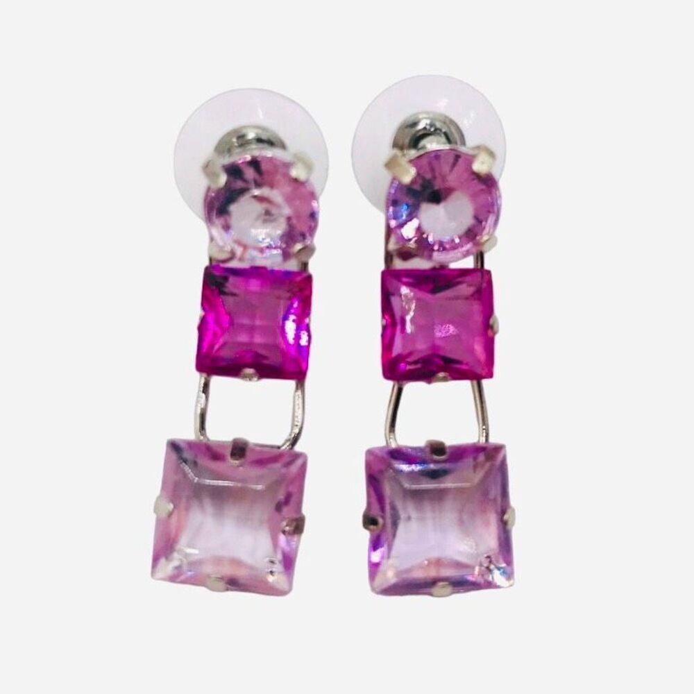Colorful 60's Style Dangle Post Earring Bundle Set - Picture 2 of 7